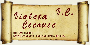 Violeta Cicović vizit kartica